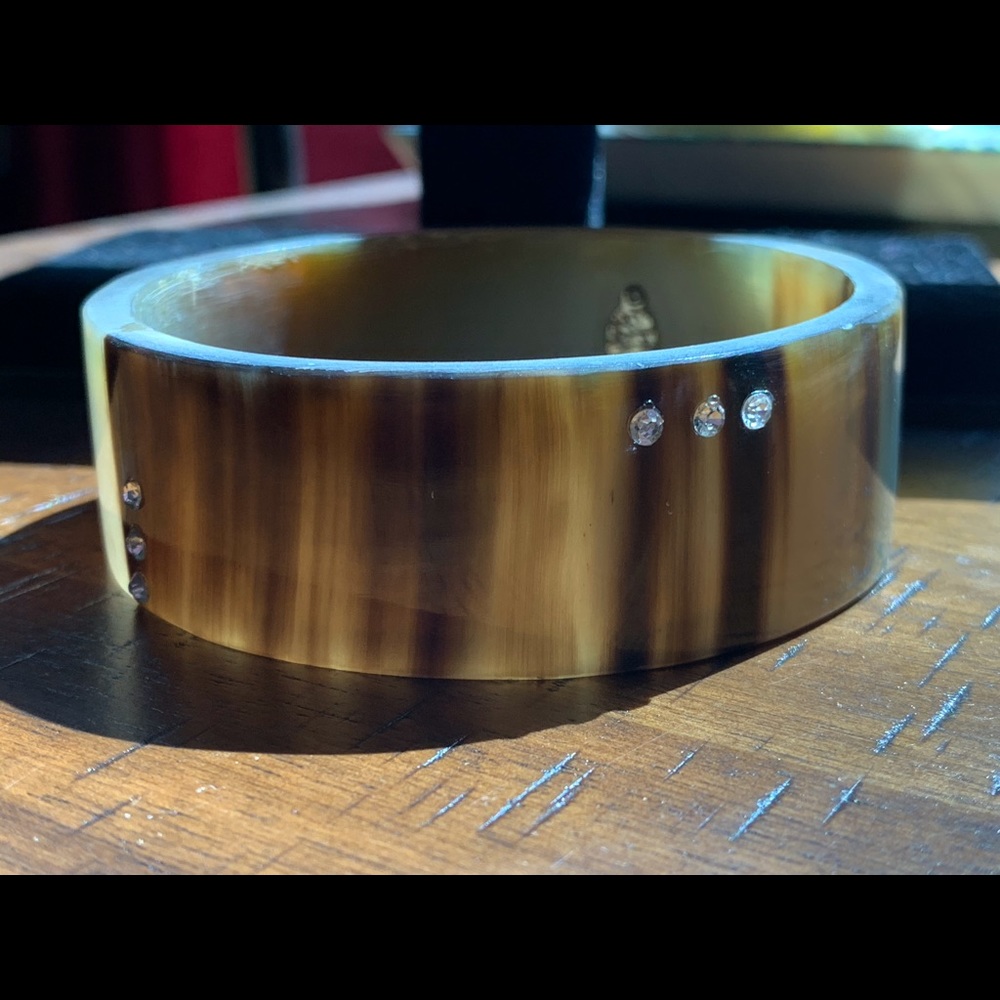 handmade Horn bracelet with crystals